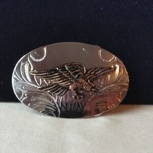 Silver and Gold Eagle Belt Buckle